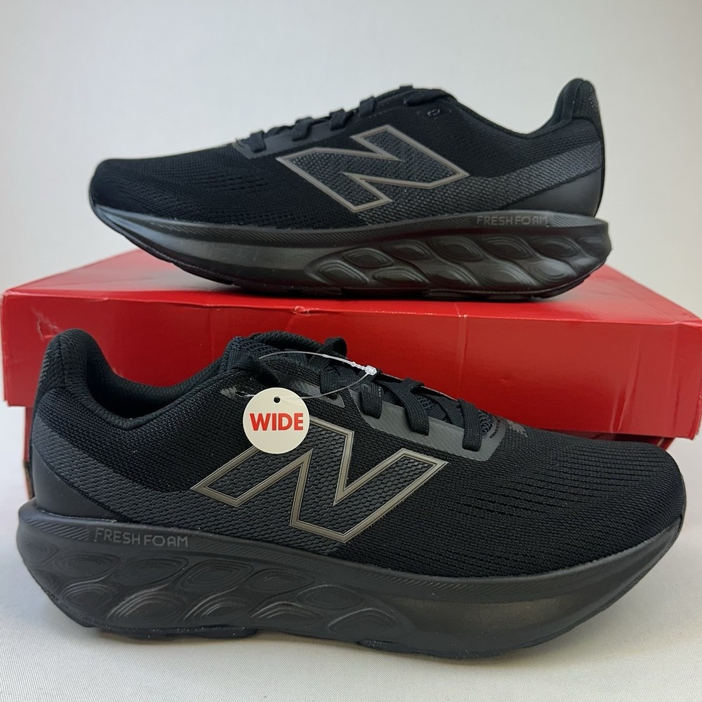 New Balance 520 v9 Wide Running Shoes Triple Black Women's Sz 10 Mens Sz 8.5